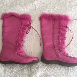Pink boots size 8